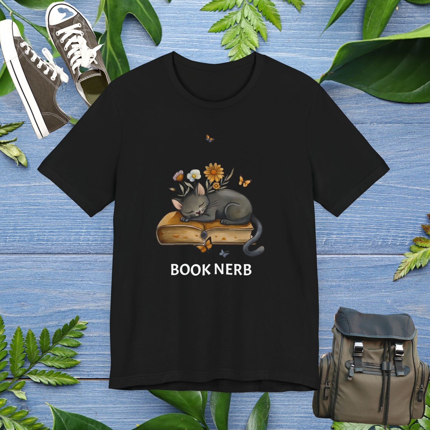 Cat The Book Nerb T-Shirt - furevermama