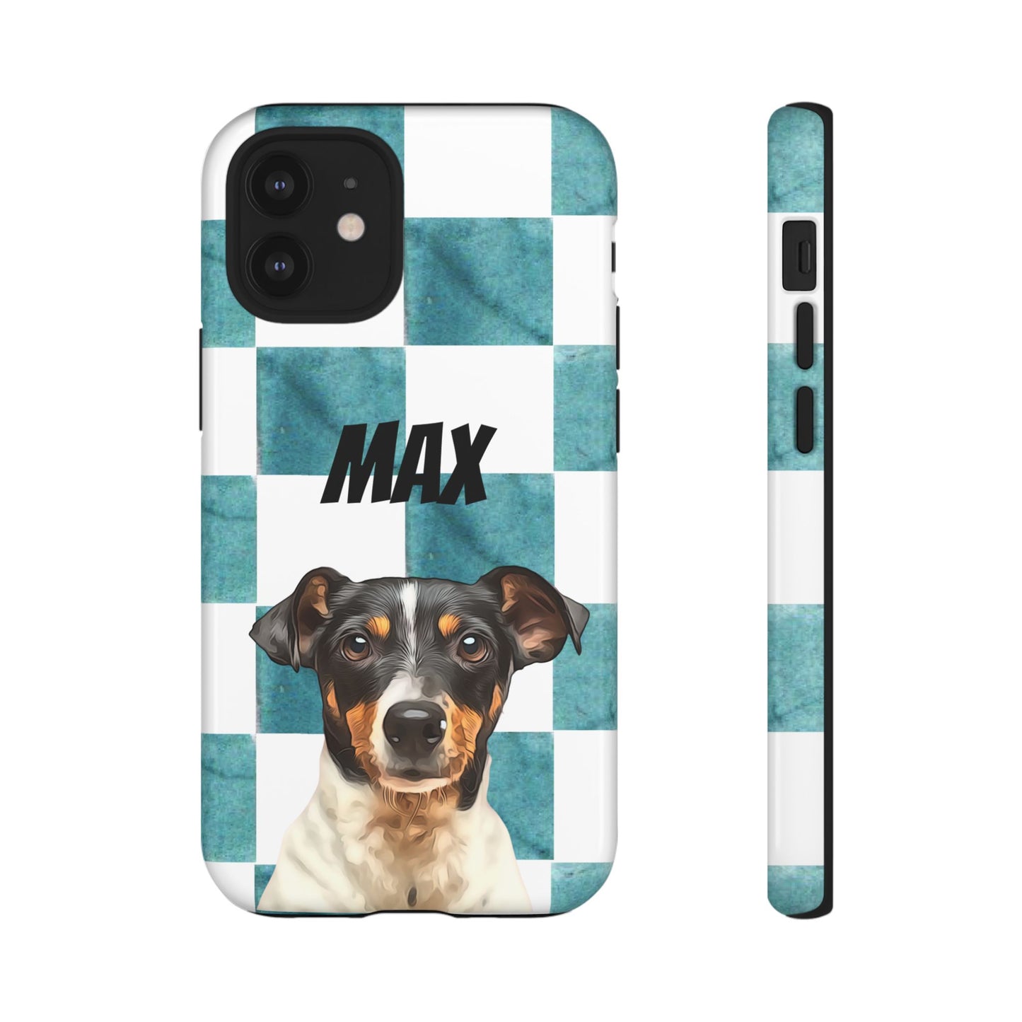 Custom Pet Portrait Phone Case, Checker Edition - furevermama