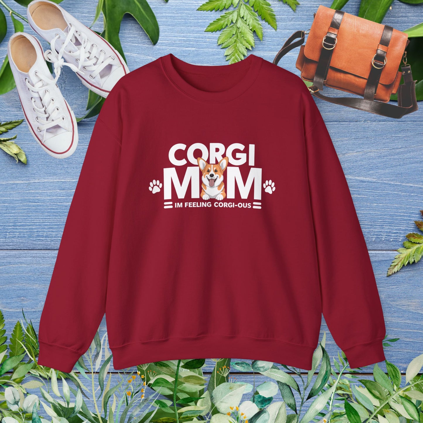 Corgi Mom , I am Feeling Corgious Crewneck Sweatshirt - furevermama