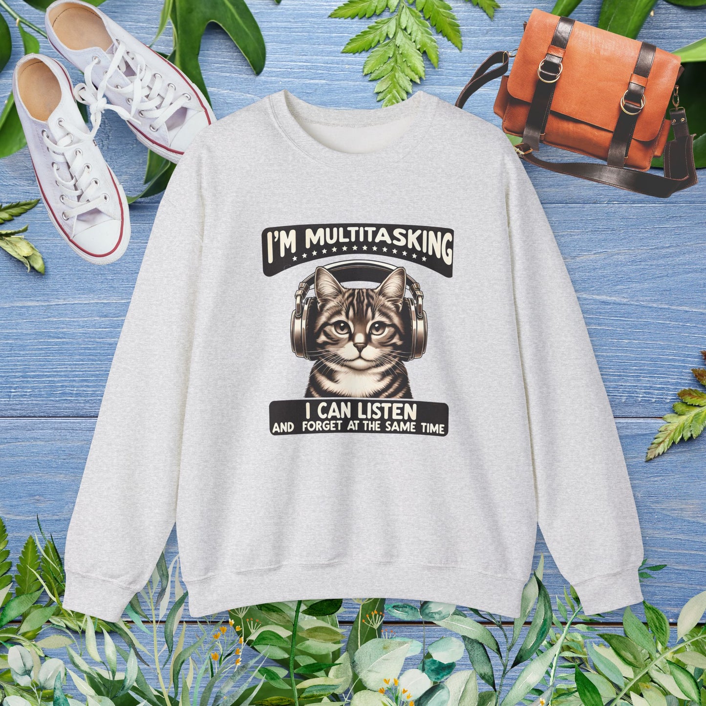 Multitasking Cat Unisex Sweatshirt - furevermama