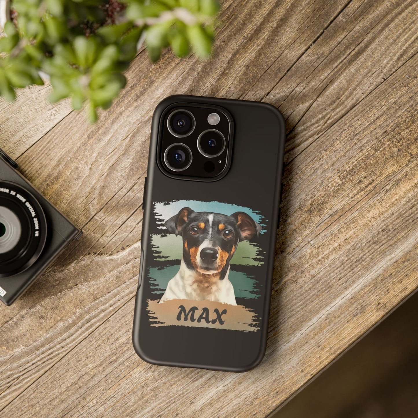 Custom Pet Portrait Phone Case, Green Brush Edition - furevermama