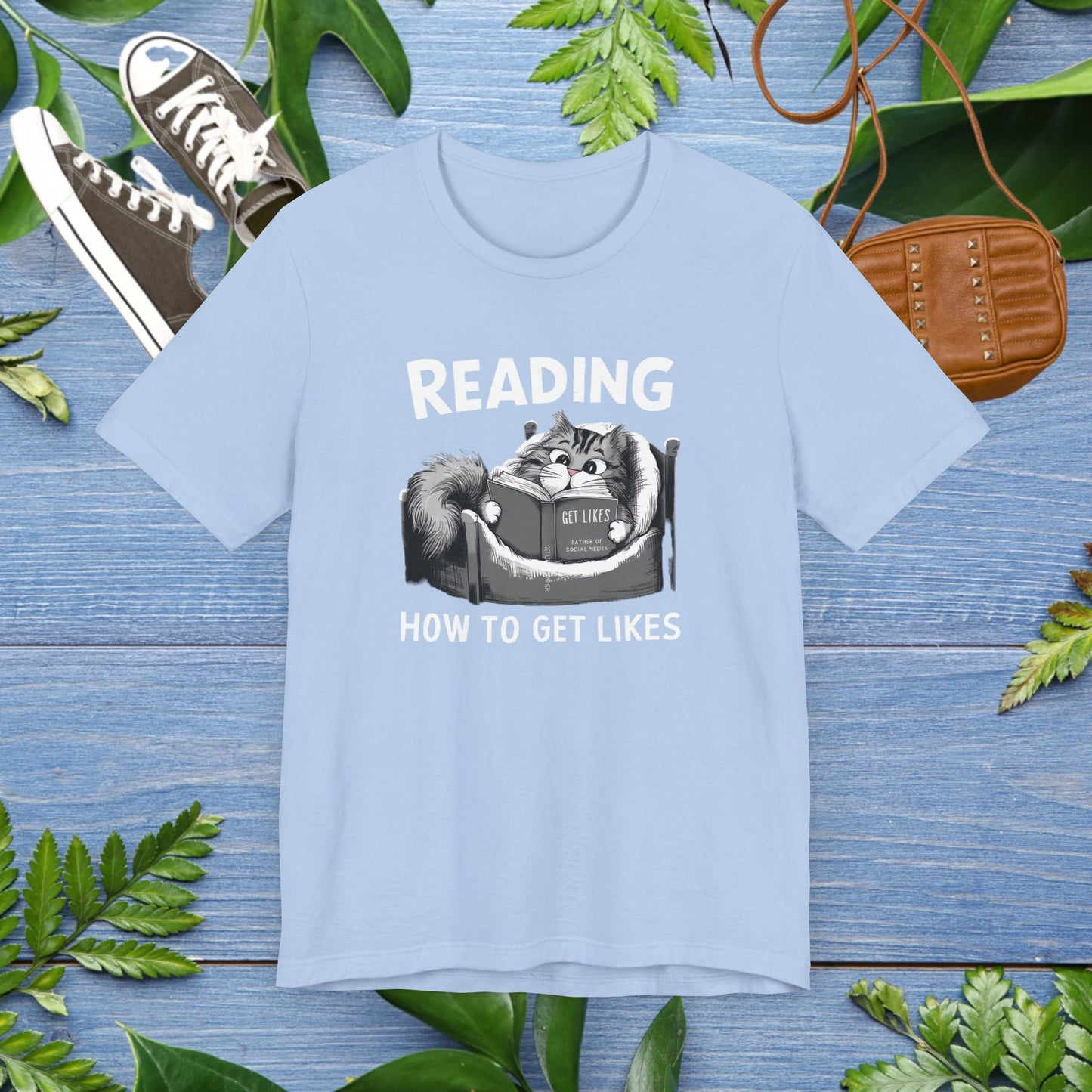 Cat Reading How To Get Likes Unisex Jersey Short Sleeve Tee - furevermama