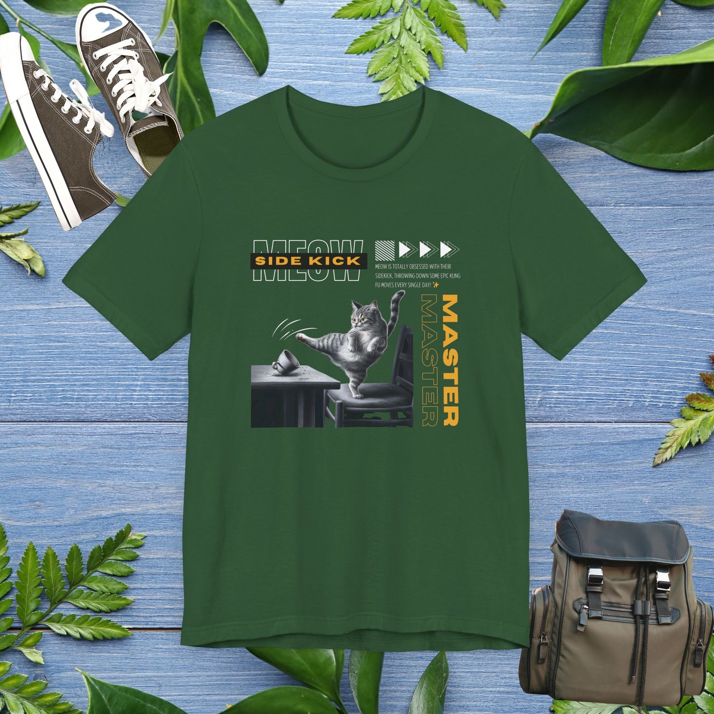 Meow Side Kick Unisex T-Shirt - furevermama