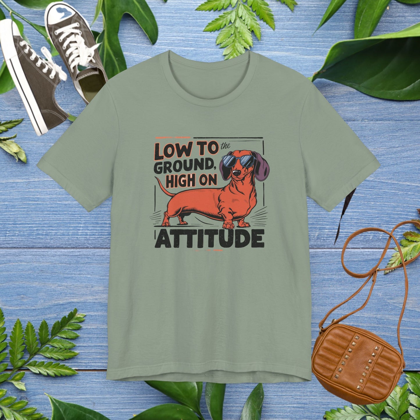 Dachshund Tee - 'Low To Ground High On Attitude' Unisex T-Shirt - furevermama