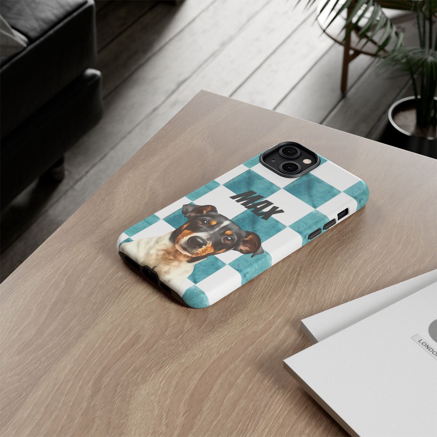 Custom Pet Portrait Phone Case, Checker Edition - furevermama