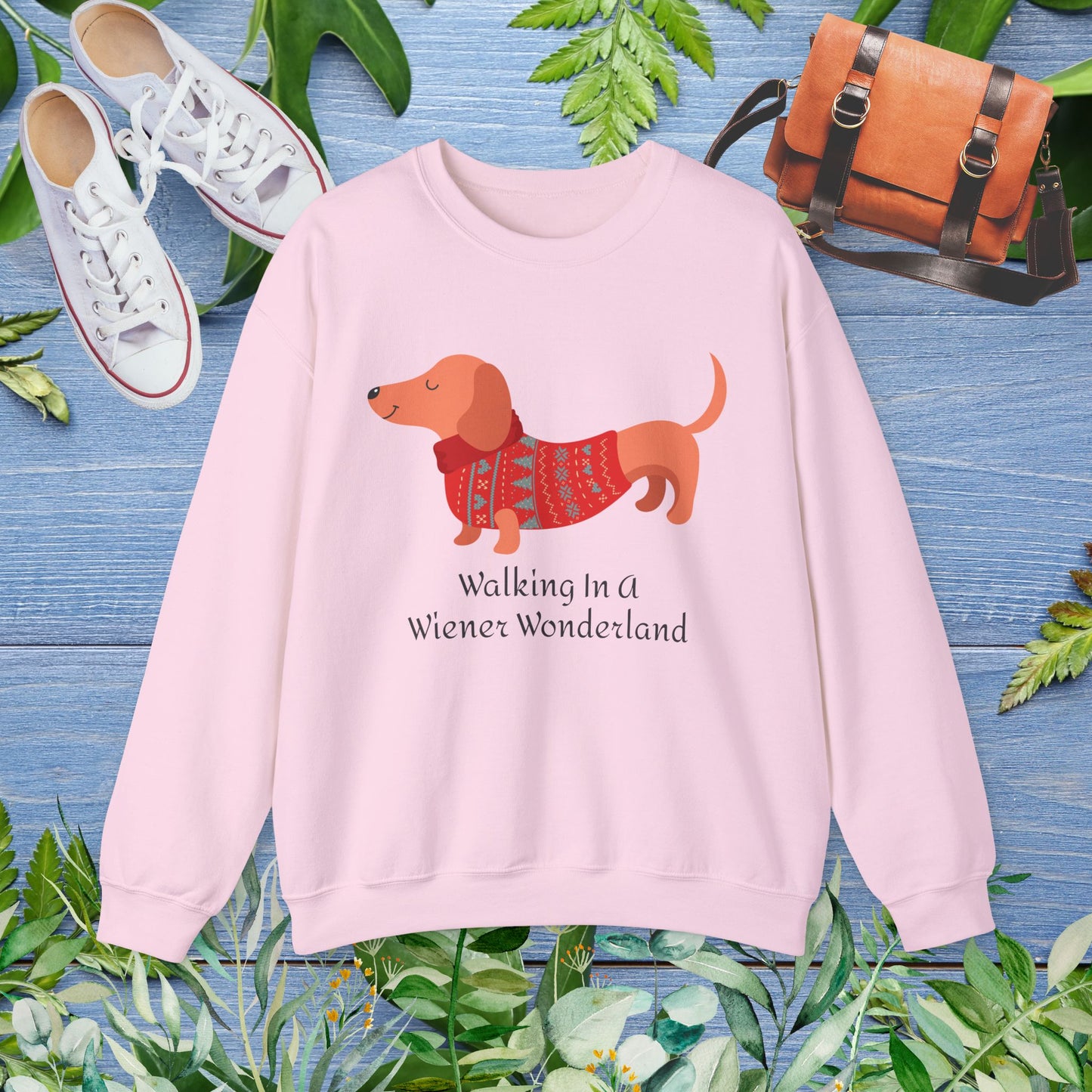 Dachshund Sweatshirt - Walking In A Wiener Wonderland - furevermama