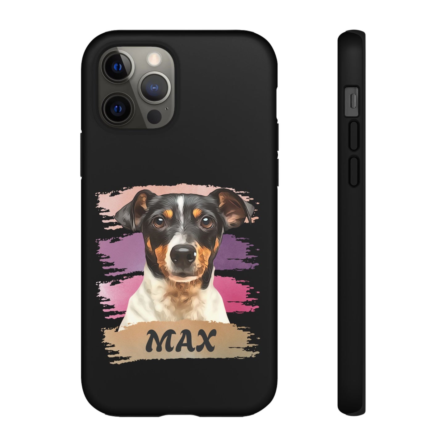 Custom Pet Portrait Phone Case, Pink Brush Edition - furevermama