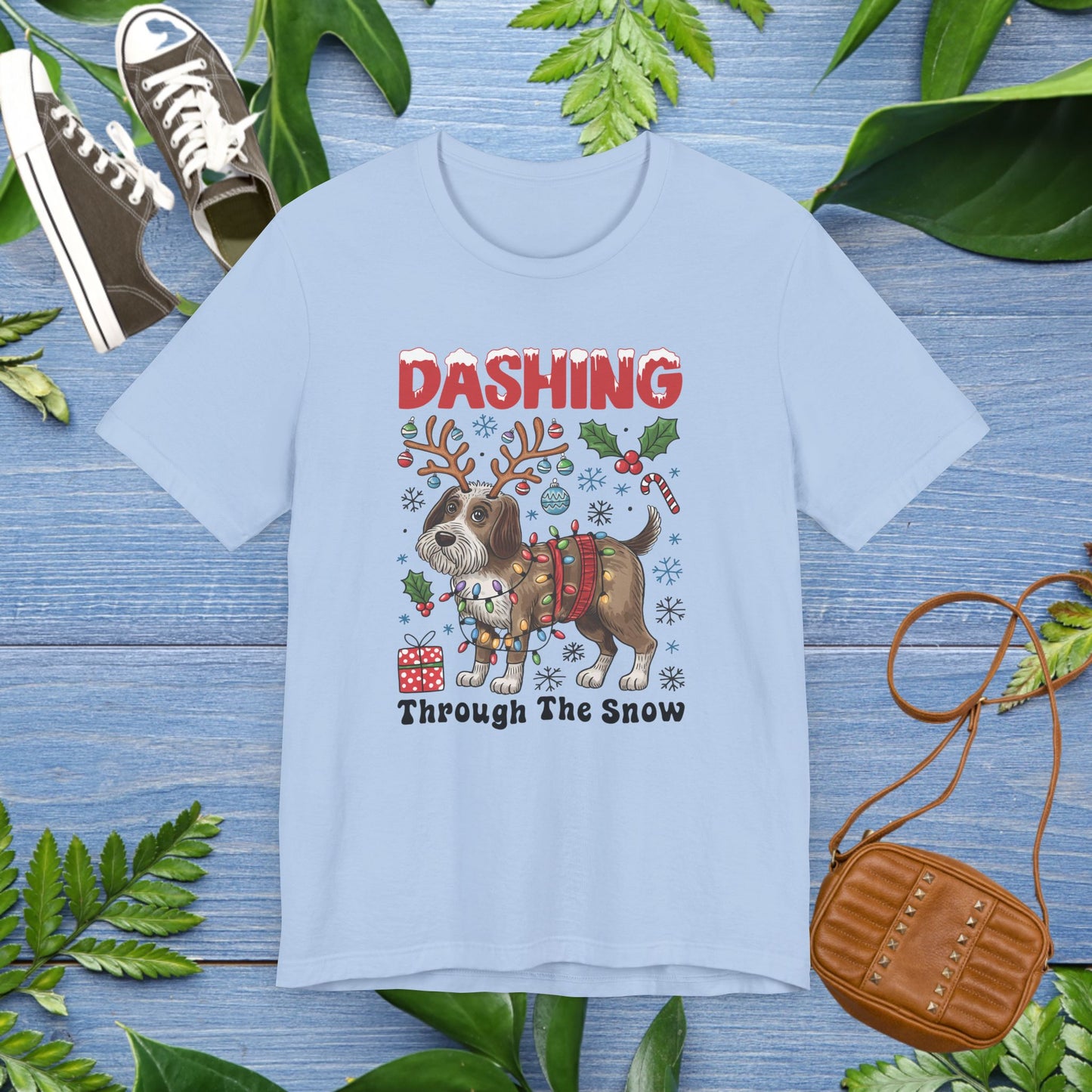 Dashing Through the Snow Dog Unisex T-Shirt - furevermama