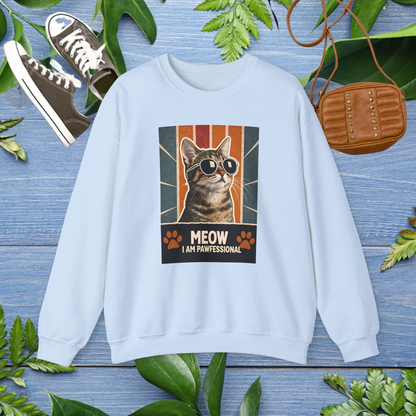 I Am Pawfessional Cat Unisex Heavy Blend Crewneck Sweatshirt - furevermama