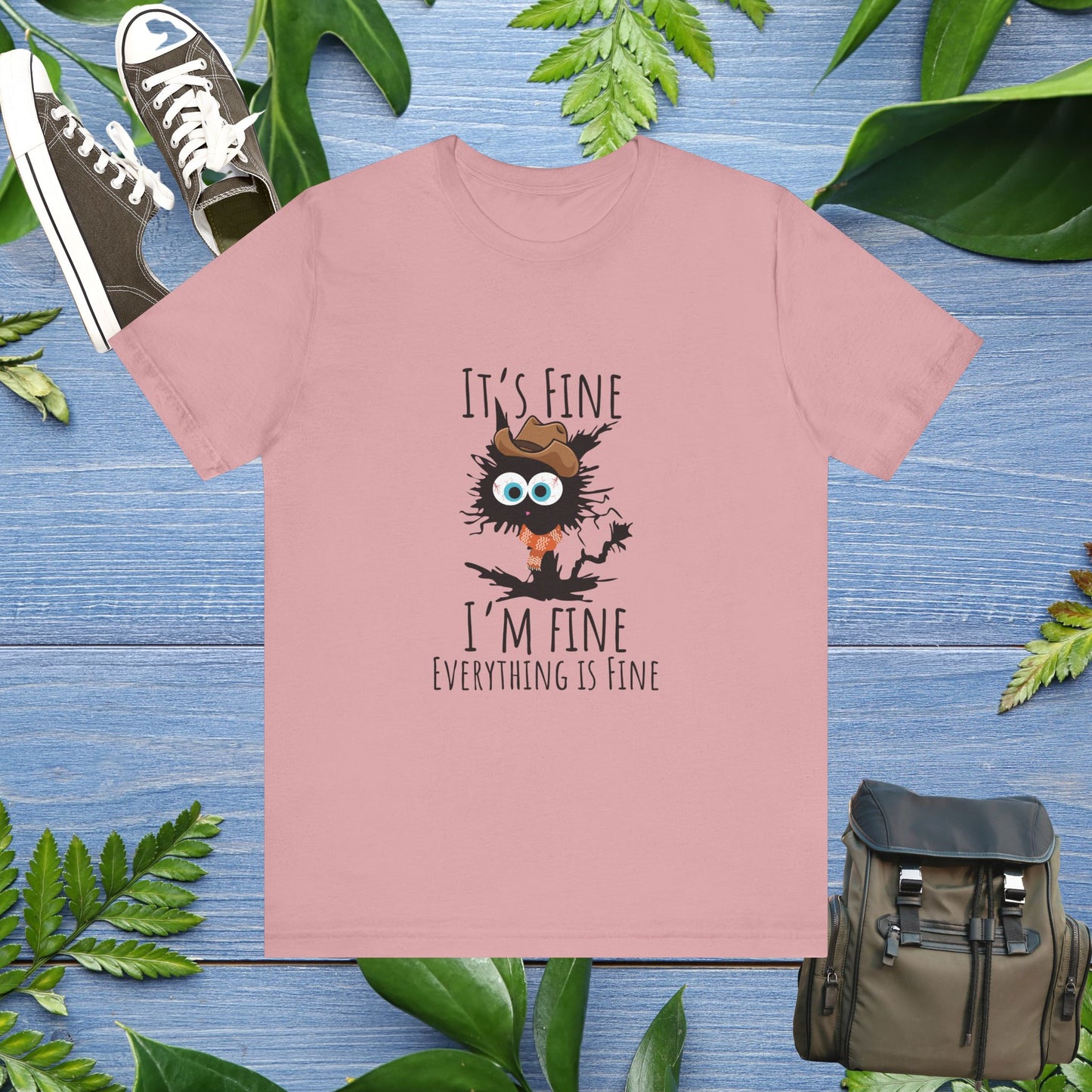 Everything Is Fine Meowdy T-Shirt - furevermama