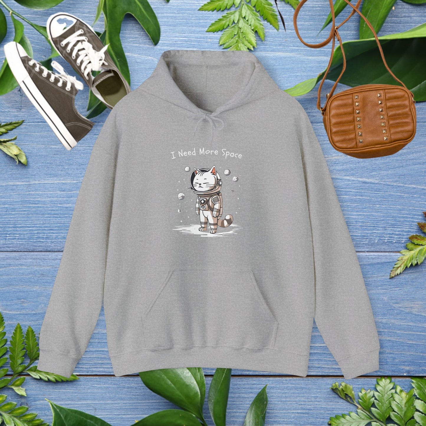 Space Cat Unisex Hoodie - I Need More Space - furevermama