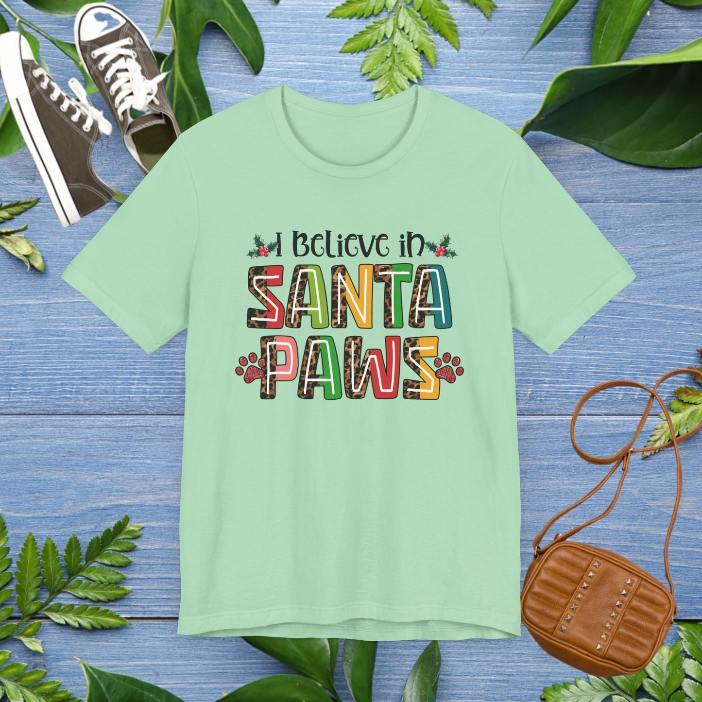 I Believe In Santa Paws Jersey Tee - furevermama