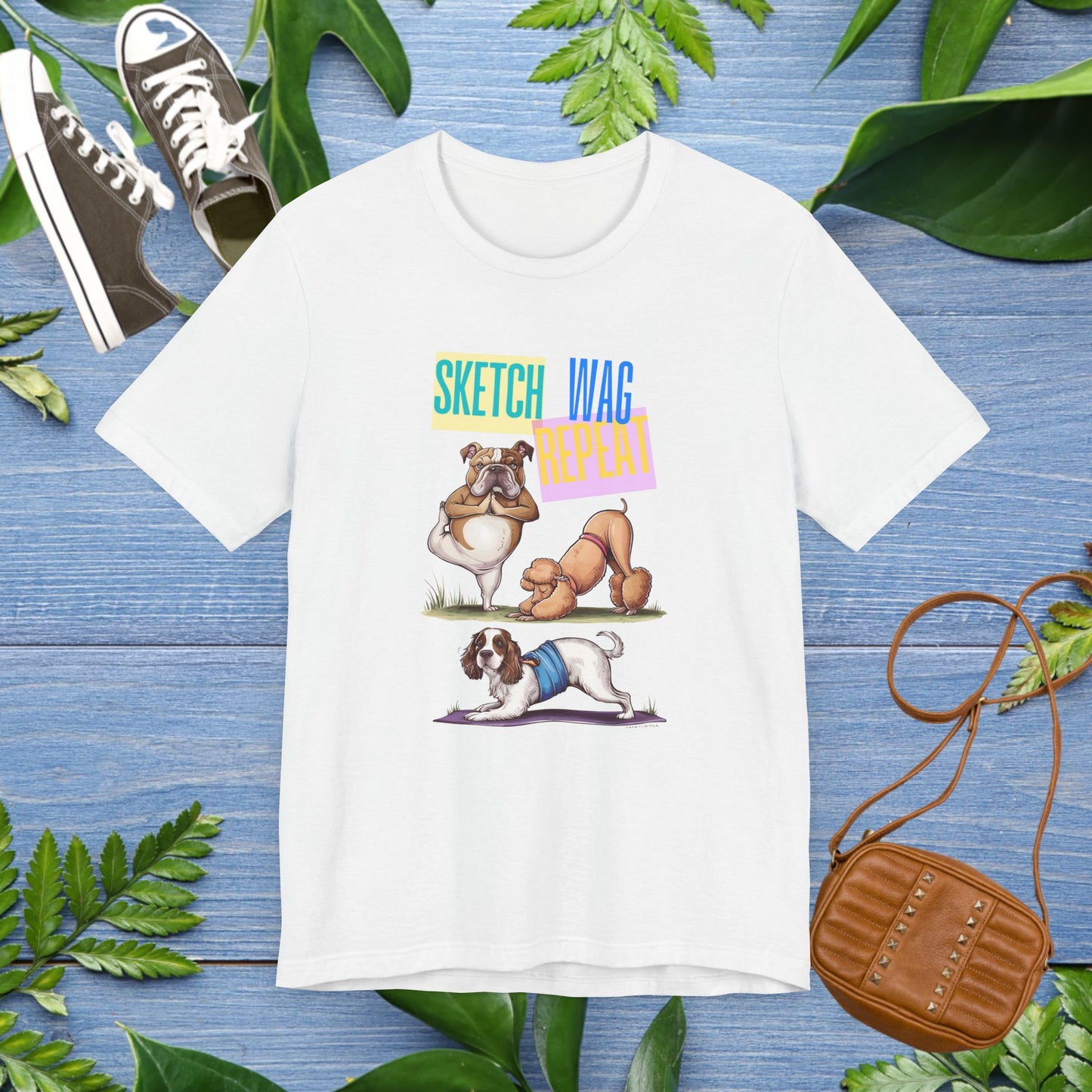 Sketch Wag Repeat Dog Lover T-Shirt - furevermama