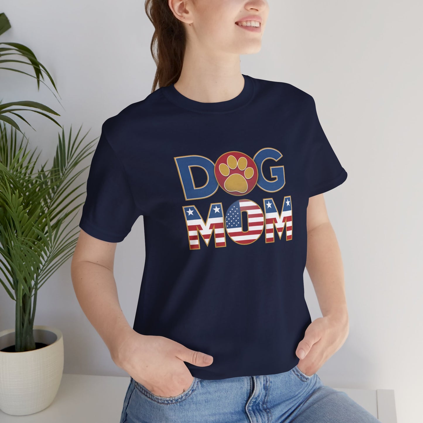 USA Patriotic Dog Mom T-Shirt - furevermama