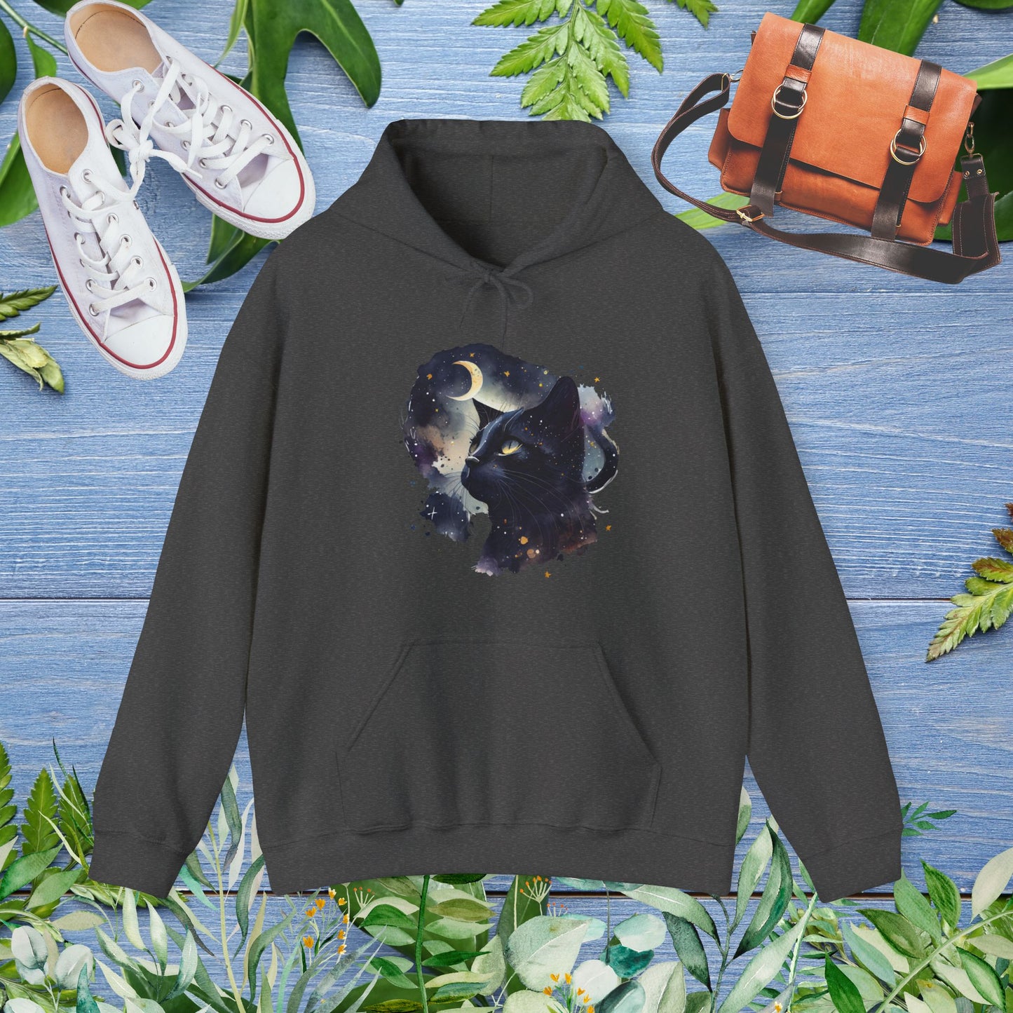 Moon Night Cat Unisex Hoodie - furevermama