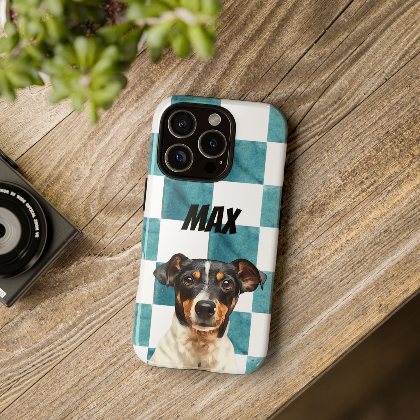 Custom Pet Portrait Phone Case, Checker Edition - furevermama