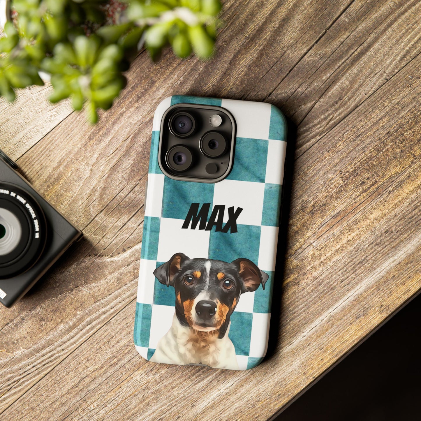 Custom Pet Portrait Phone Case, Checker Edition - furevermama