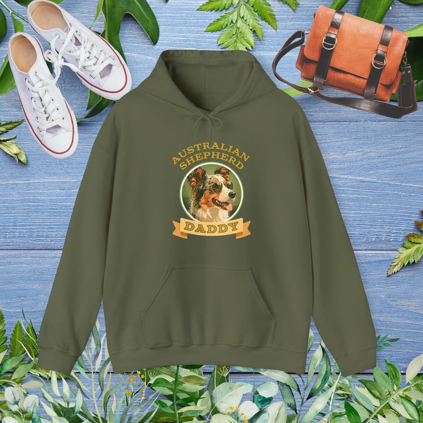 Australia Shepherd Daddy Hoodie - furevermama