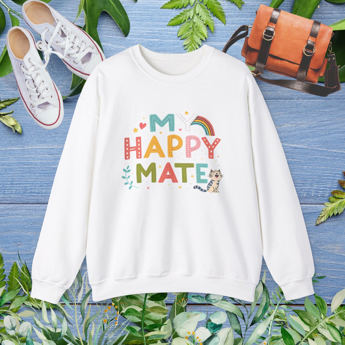 My Happy Mate Sweatshirt, Cat Sweatshirt - furevermama