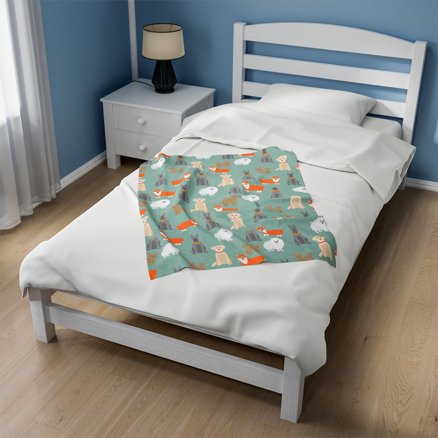Dog Pattern Velveteen Plush Blanket - furevermama