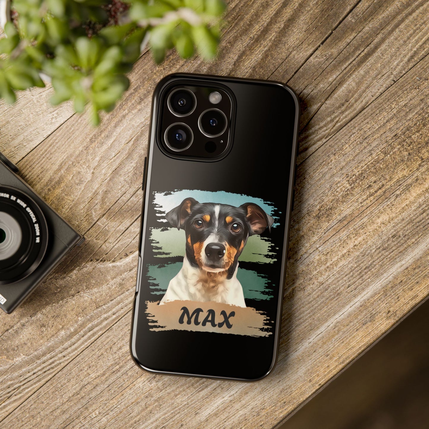 Custom Pet Portrait Phone Case, Green Brush Edition - furevermama