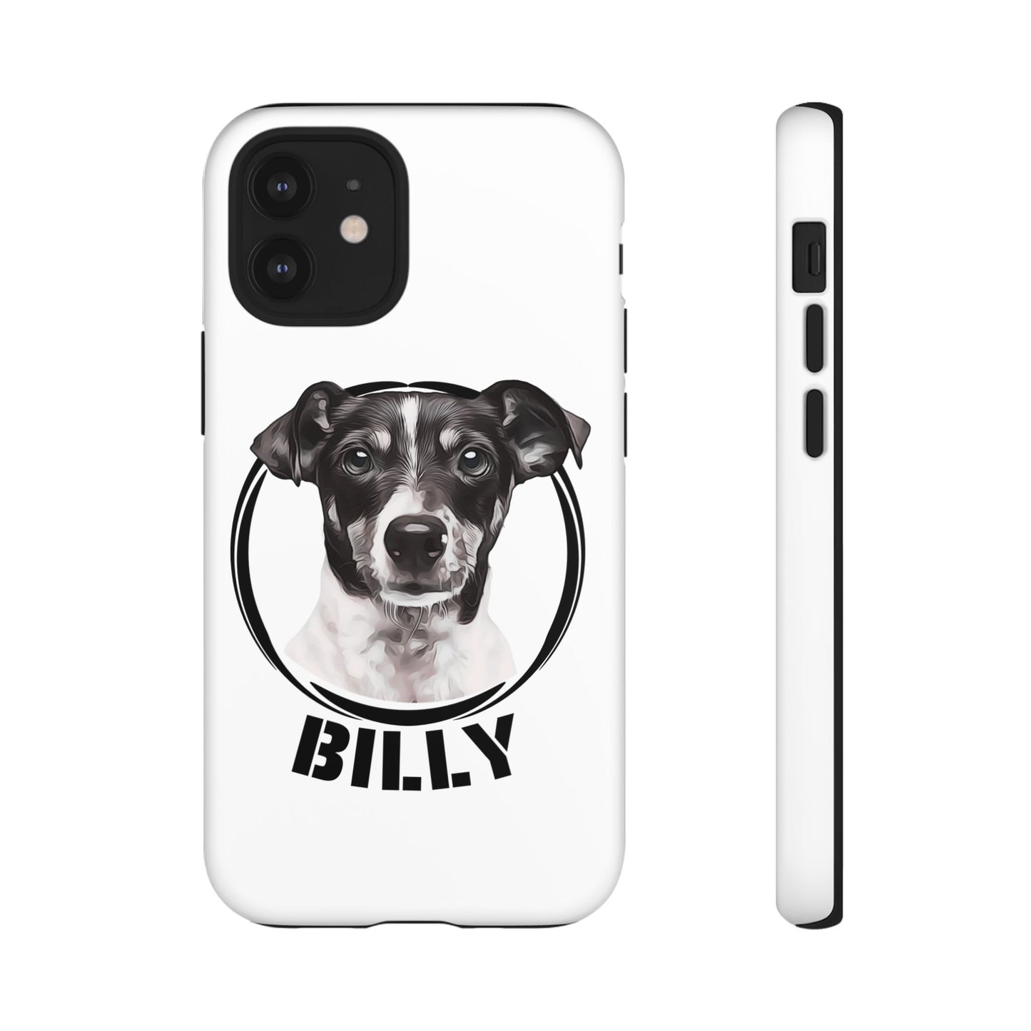 Custom Pet Portrait Phone Case, Black and White - furevermama