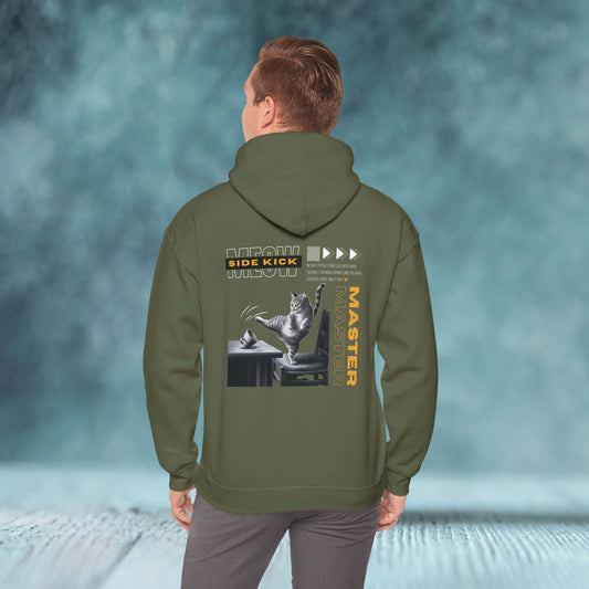 Meow Side Kick Unisex Hoodie (Double-Sided) - furevermama