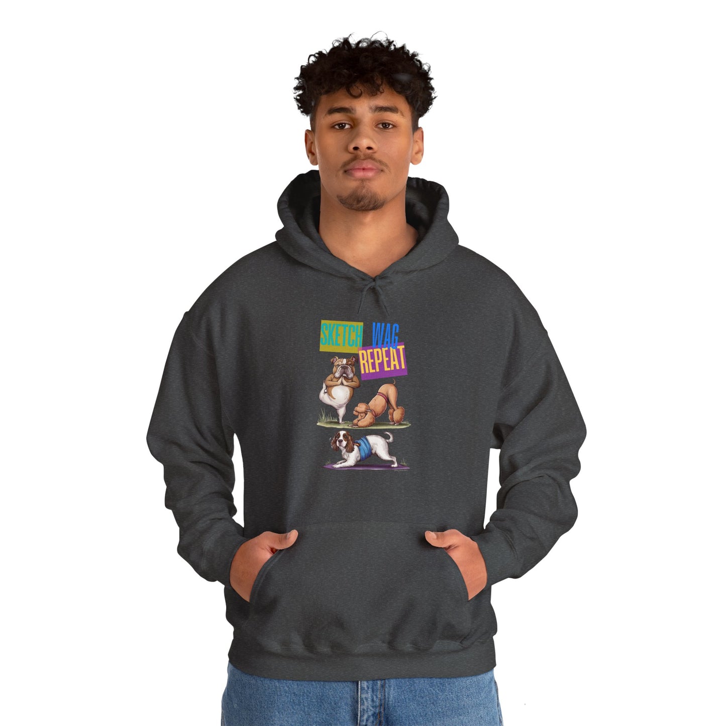 Sketch Wag Repeat Dog Lover Hoodie - furevermama