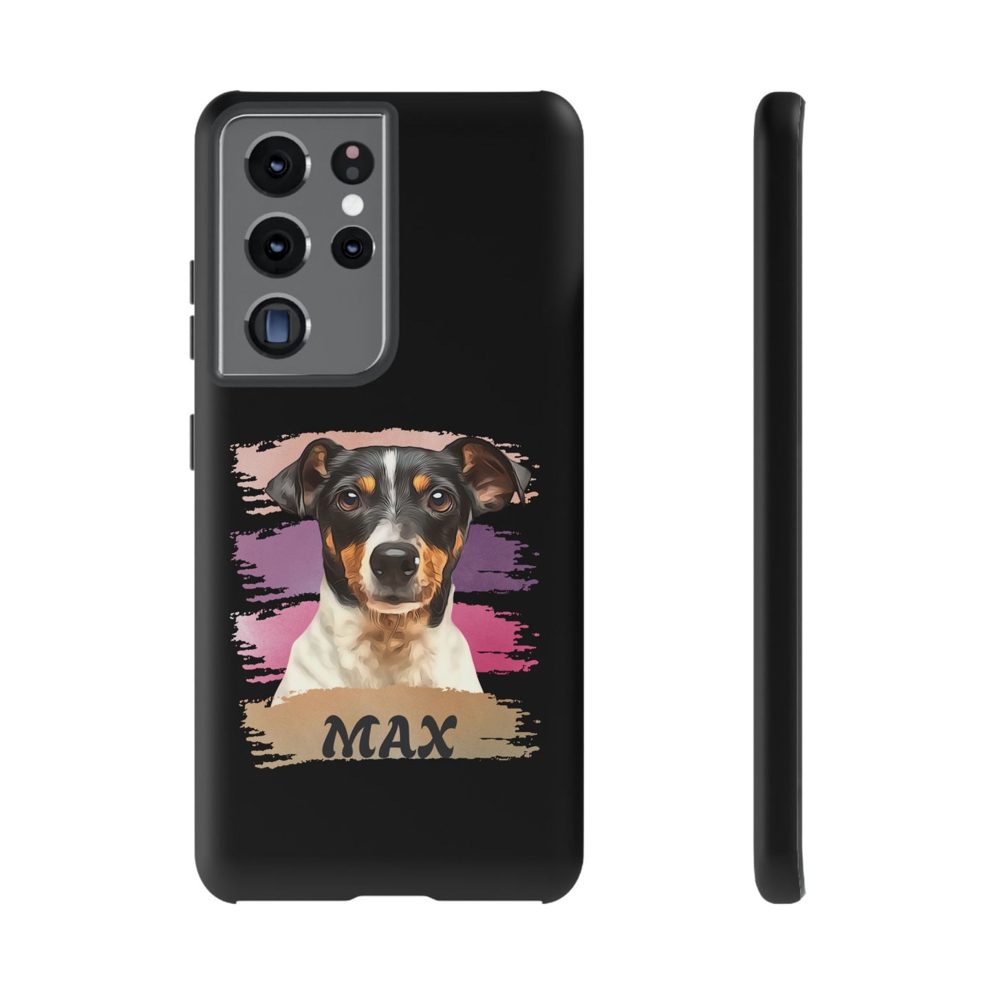 Custom Pet Portrait Phone Case, Pink Brush Edition - furevermama