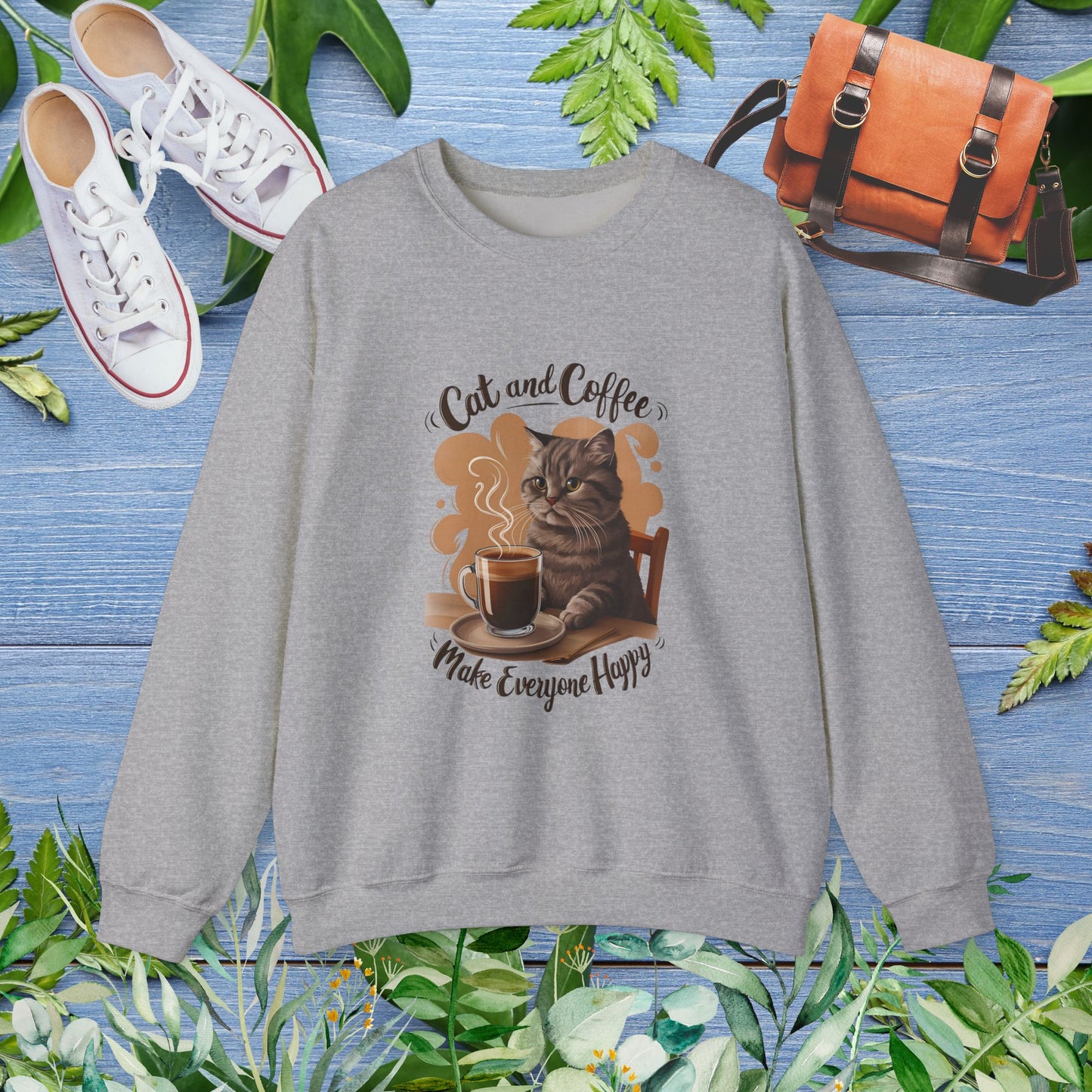 Cat and Coffee Sweatshirt - furevermama