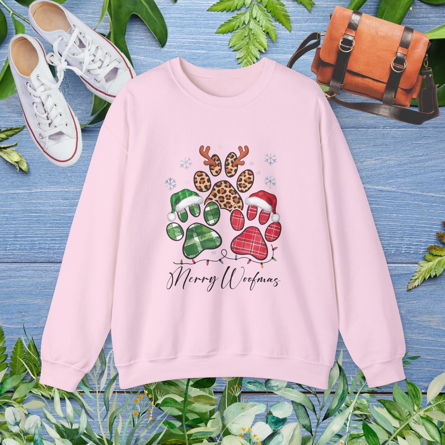 Merry Woofmas Pawprint Unisex Sweatshirt - furevermama