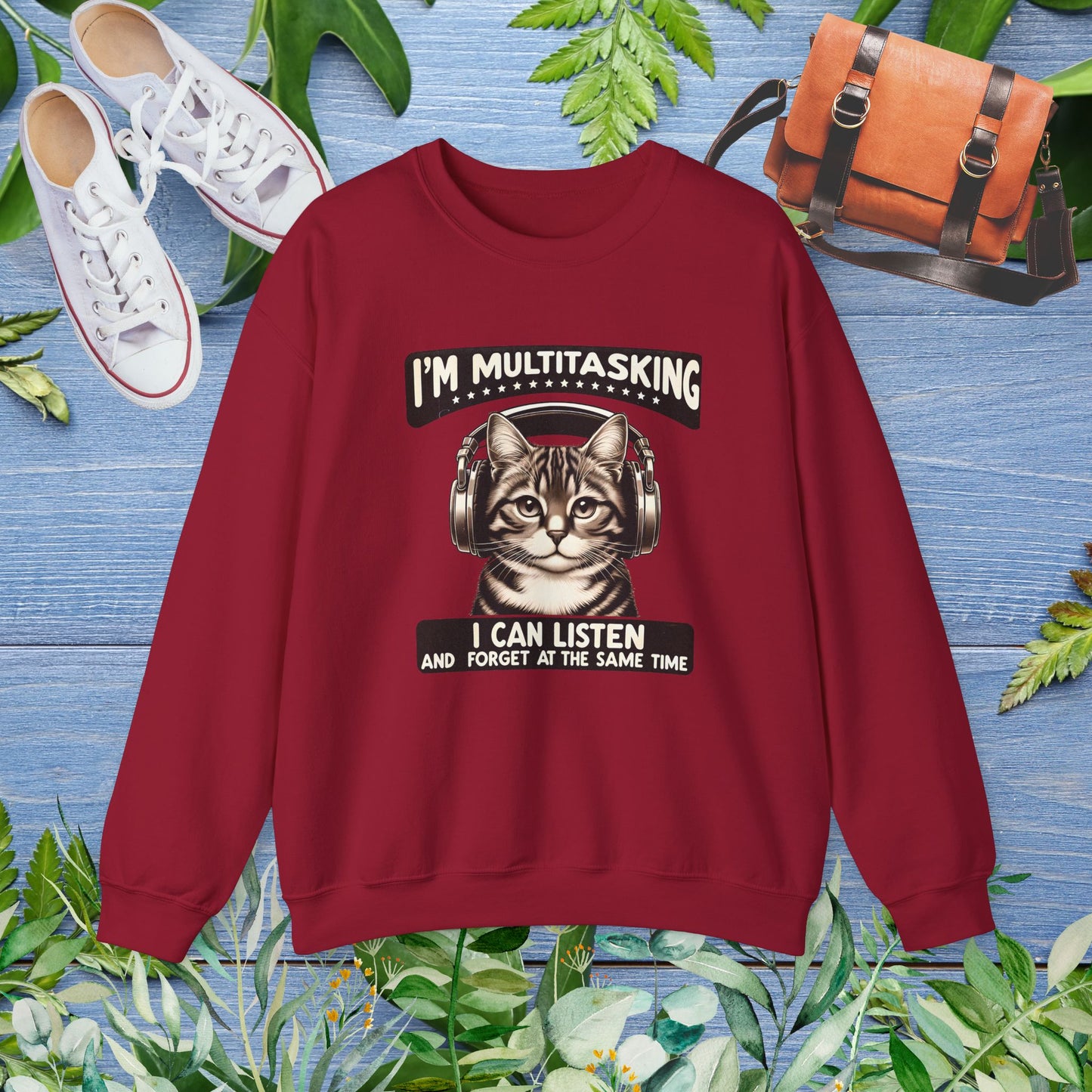 Multitasking Cat Unisex Sweatshirt - furevermama