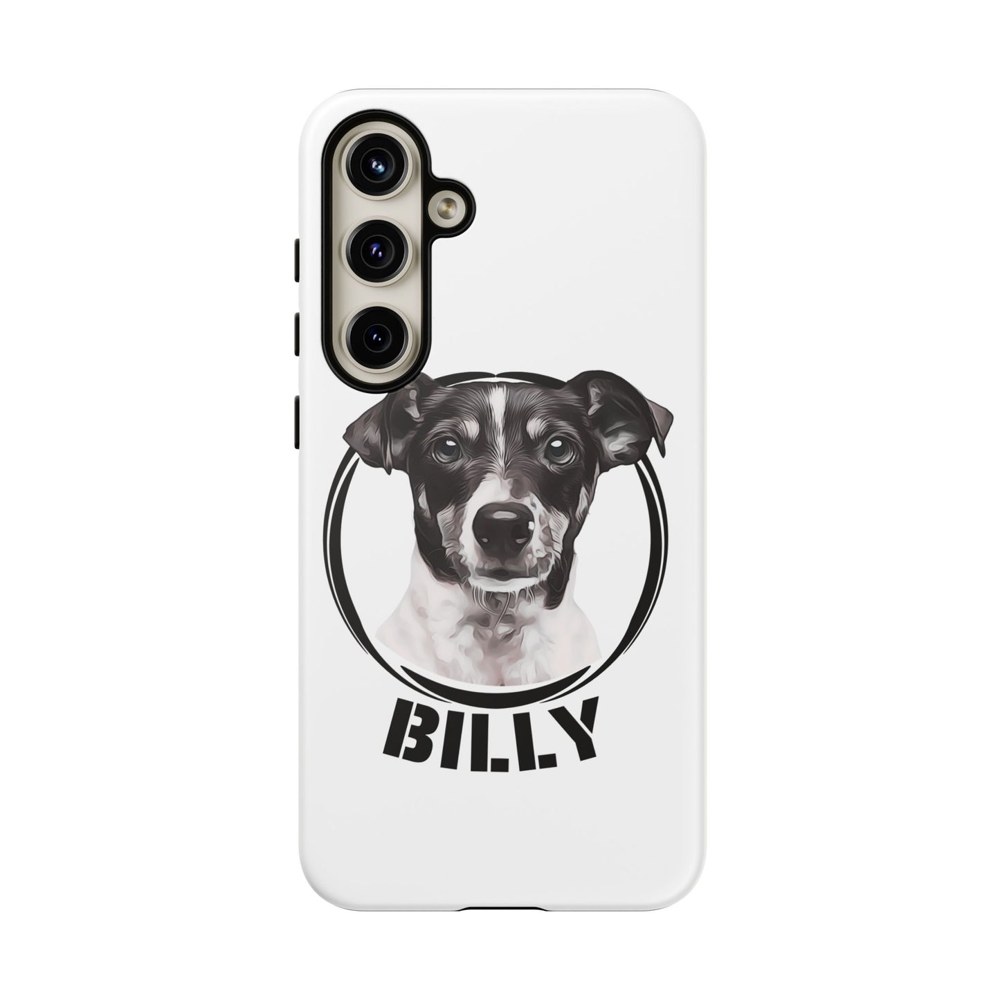 Custom Pet Portrait Phone Case, Black and White - furevermama