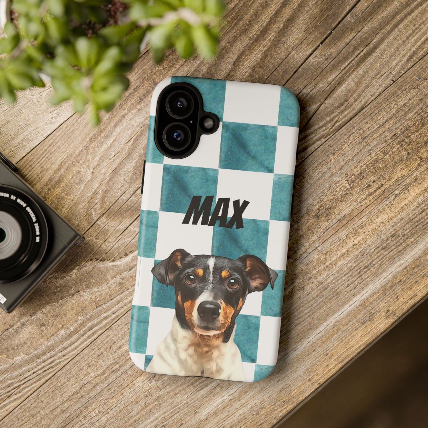 Custom Pet Portrait Phone Case, Checker Edition - furevermama