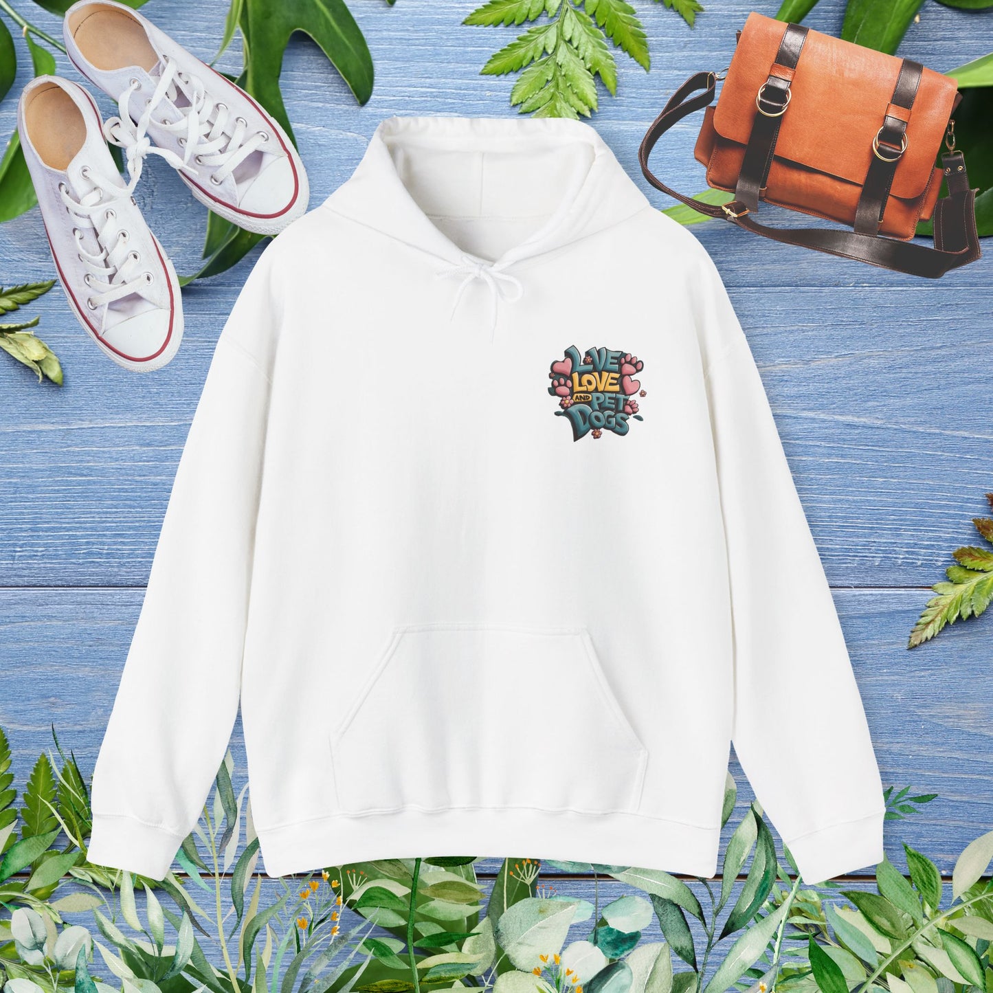 Live Love and Pet Dogs Hoodie (Double-Sided) - furevermama