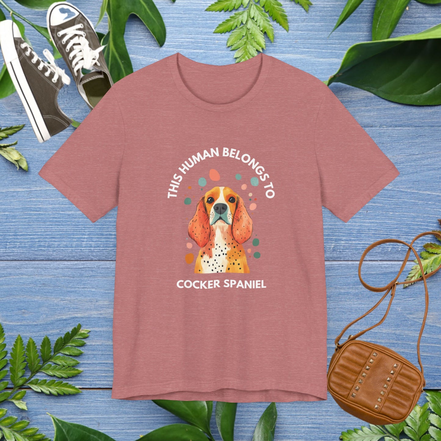 This Human Belongs To Cocker Spaniel Unisex T-Shirt - furevermama