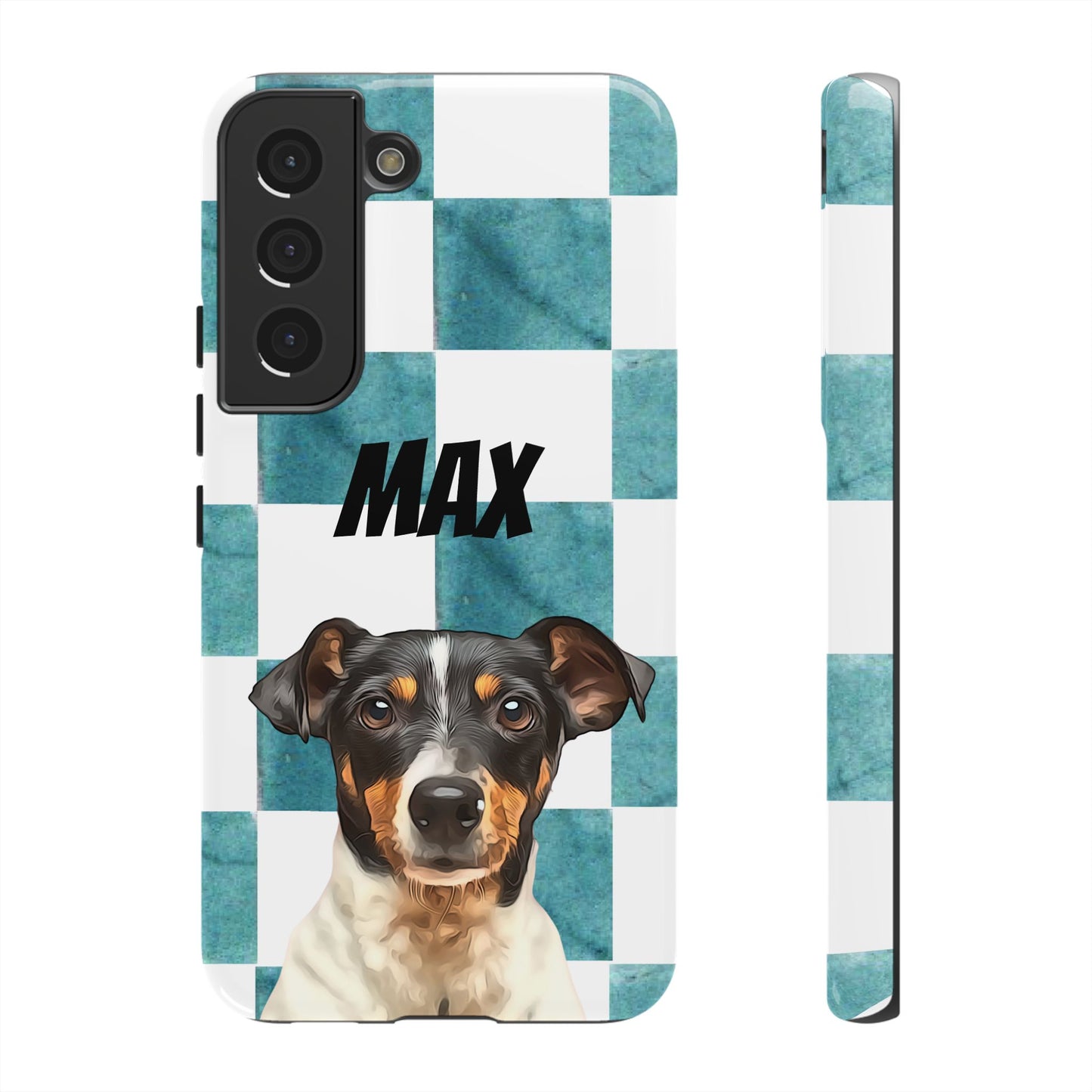 Custom Pet Portrait Phone Case, Checker Edition - furevermama
