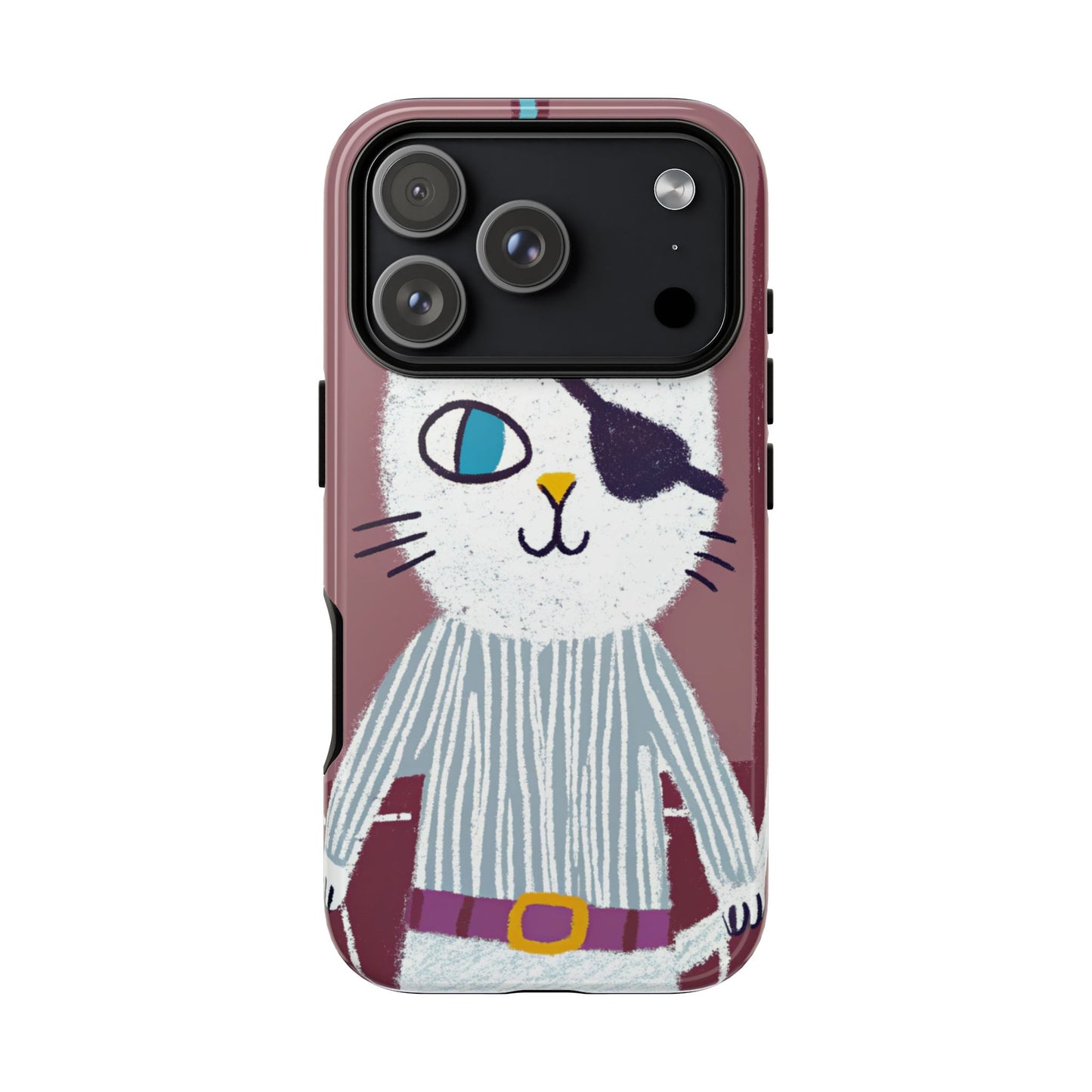 Phone Cases - Hand-Drawn Pirate Cat Design for Cat Lovers