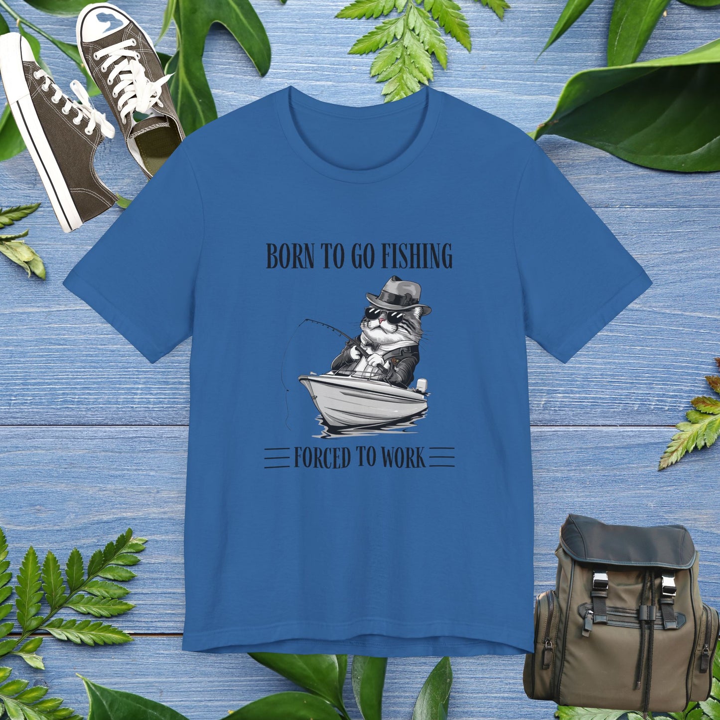 Born To Go Fishing T-Shirt, Cat Lover Fishing Lover T-Shirt - furevermama