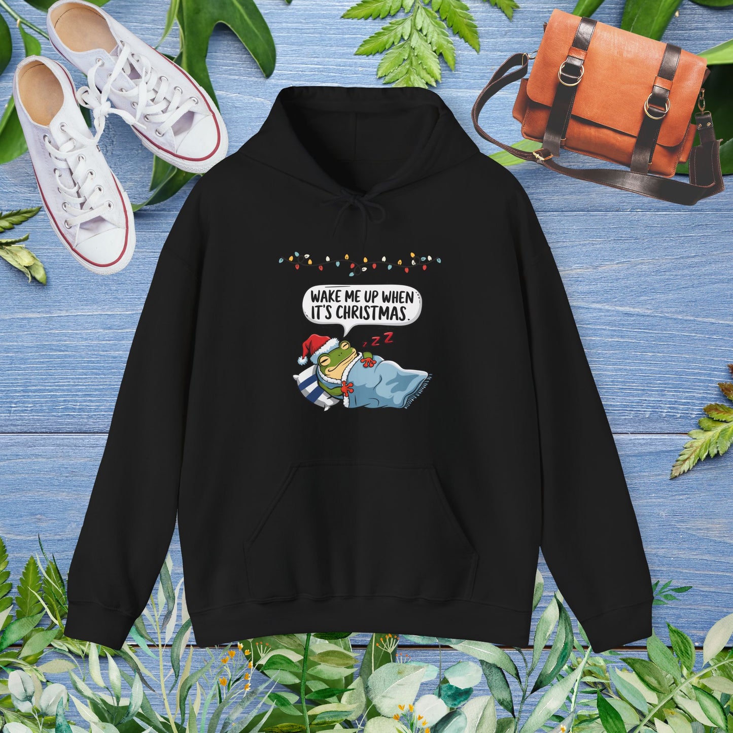 Wake Me Up When It Is Christmas, Froggy Unisex Hoodie - furevermama