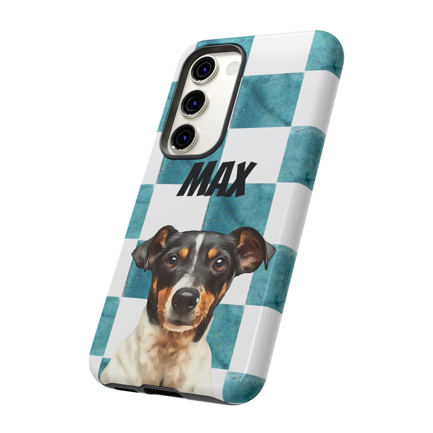 Custom Pet Portrait Phone Case, Checker Edition - furevermama