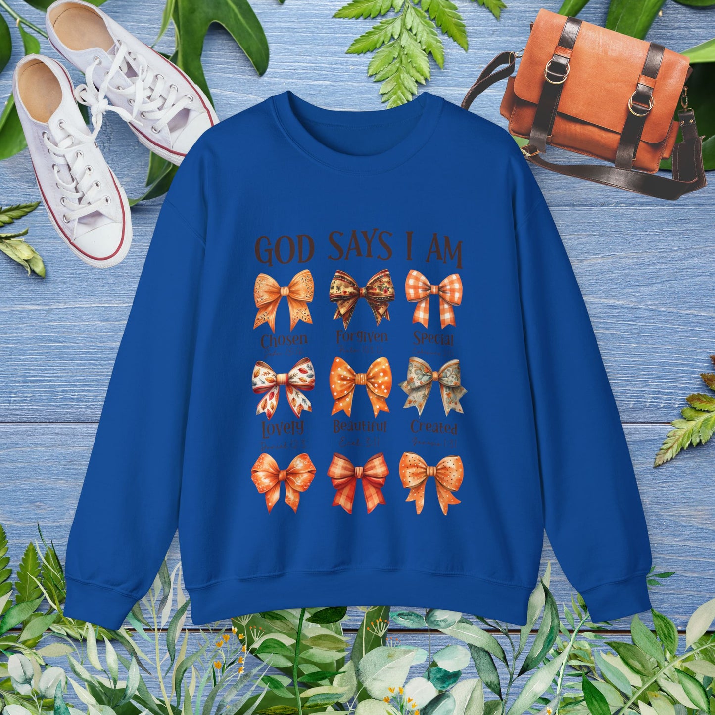 God Says I Am Crewneck Sweatshirt - furevermama