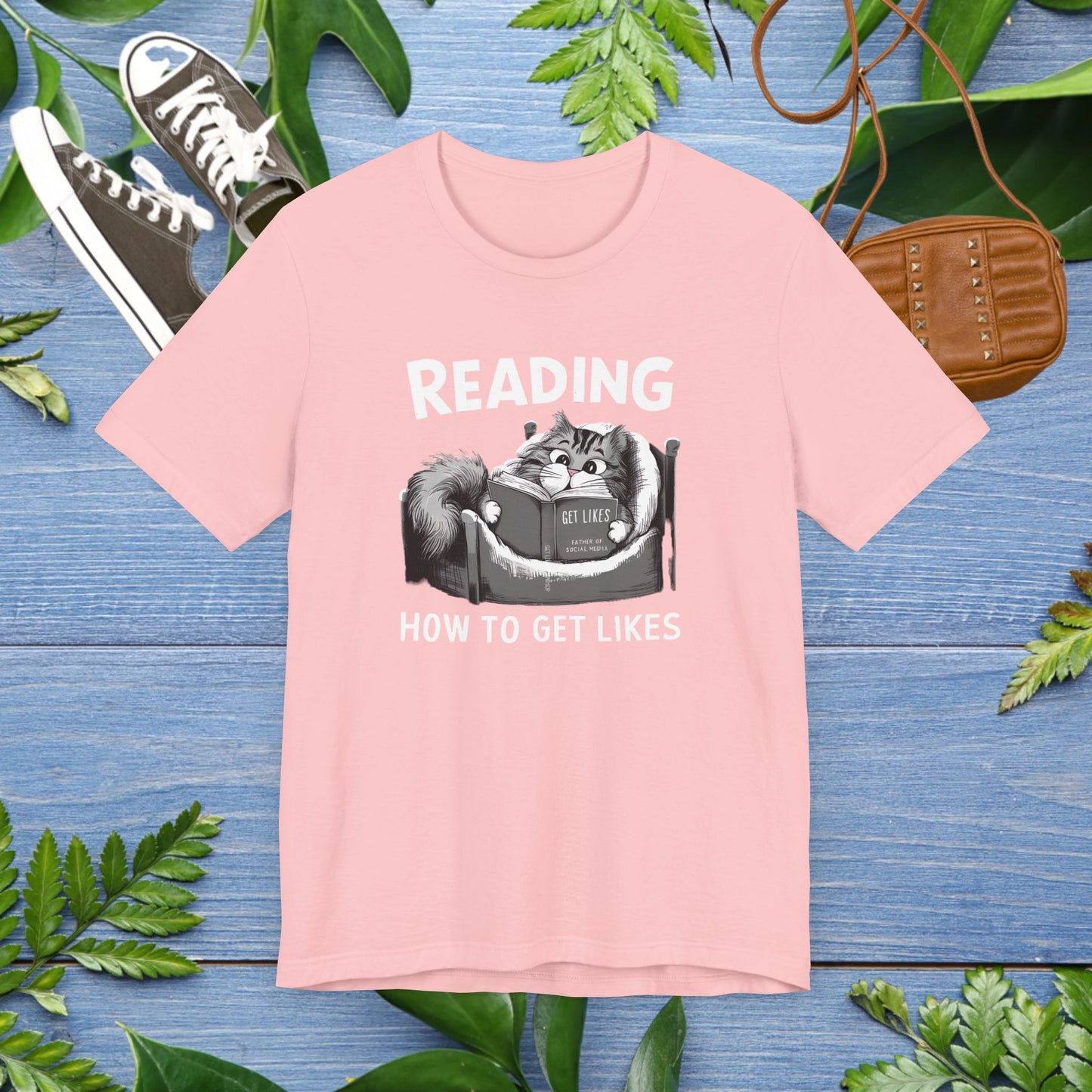 Cat Reading How To Get Likes Unisex Jersey Short Sleeve Tee - furevermama