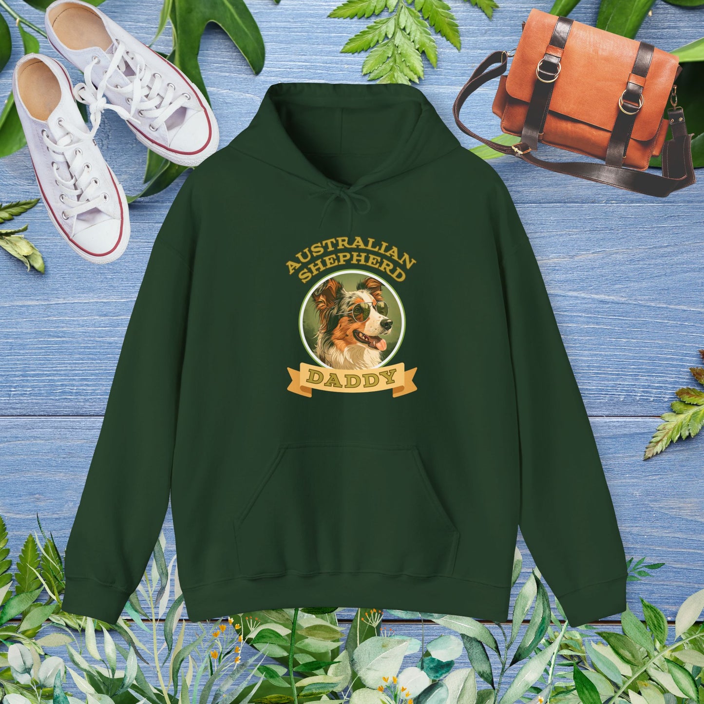 Australia Shepherd Daddy Hoodie - furevermama