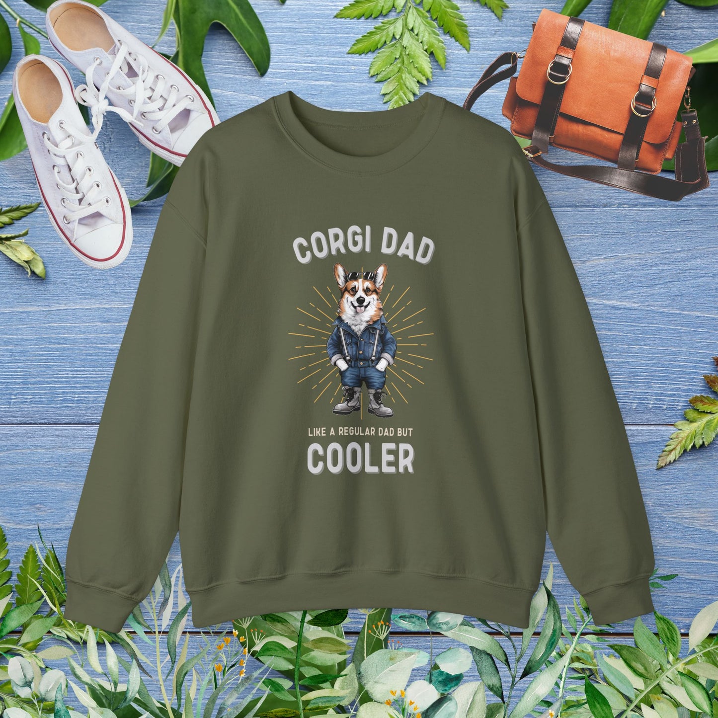 Cooler Corgi Dad Sweatshirt - furevermama
