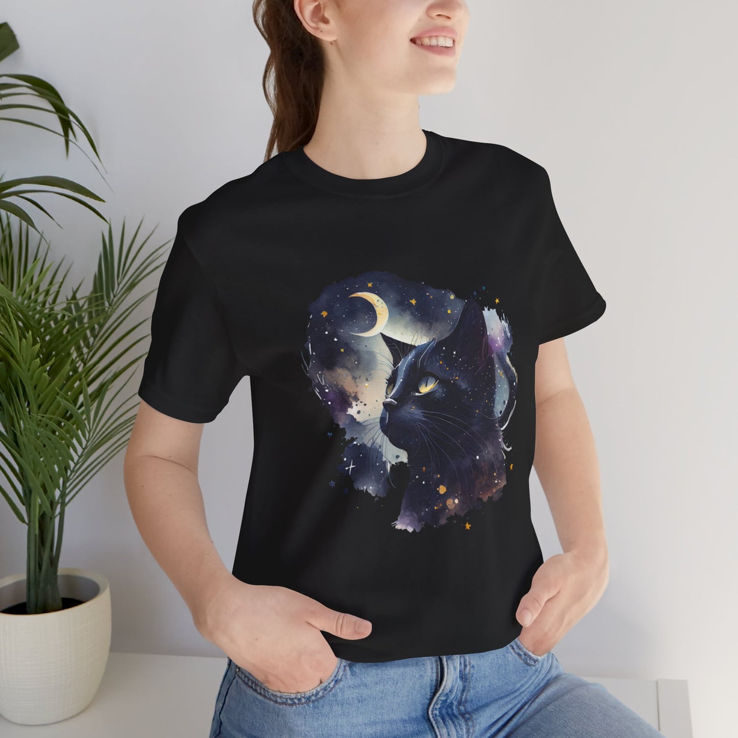 Moon Night Cat Unisex T-Shirt - furevermama