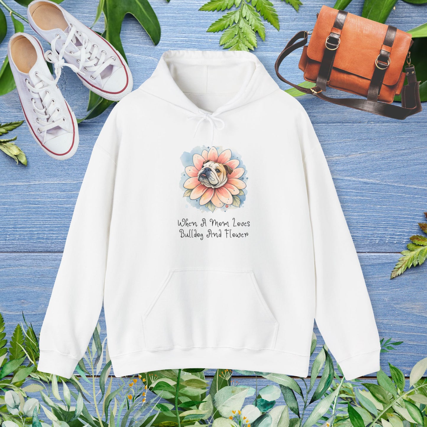 Bulldog Flower Hoodie - furevermama