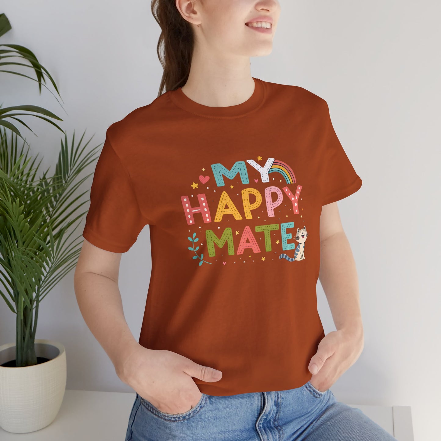 My Happy Mate Cat Graphic T-Shirt - furevermama