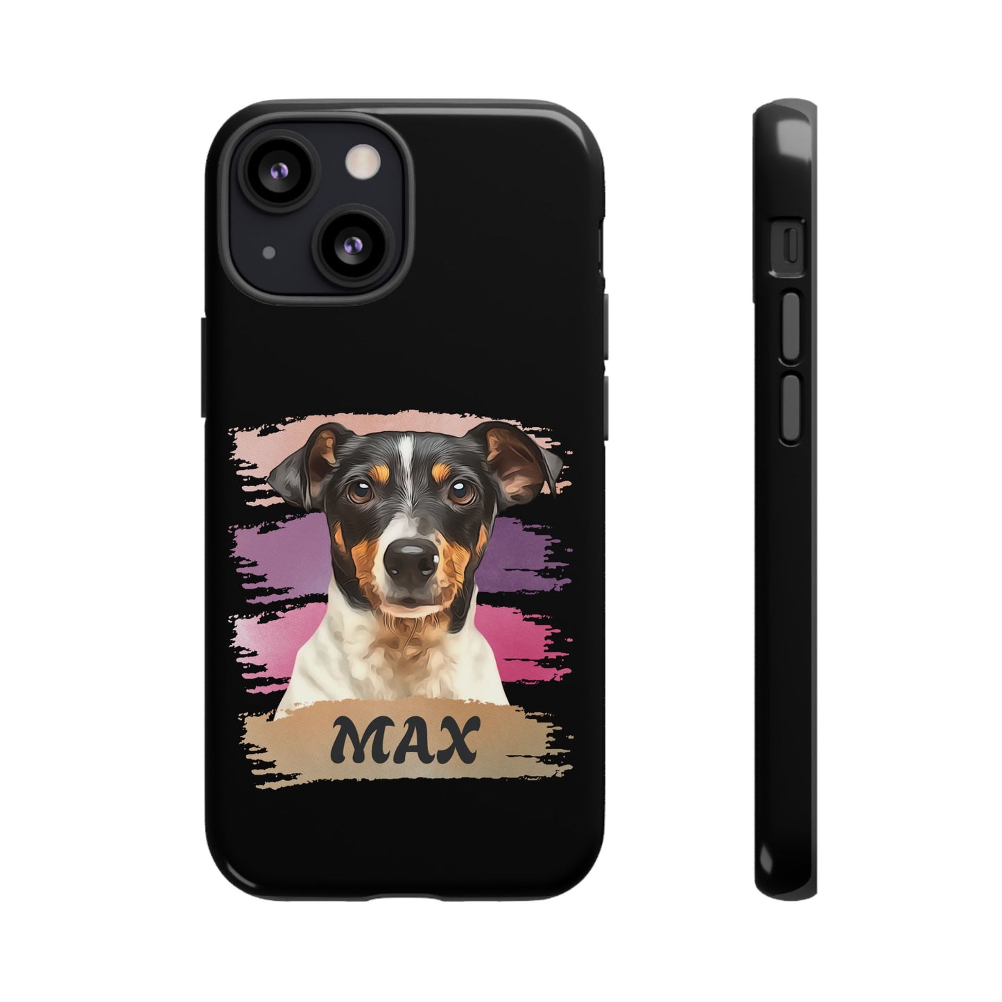 Custom Pet Portrait Phone Case, Pink Brush Edition - furevermama