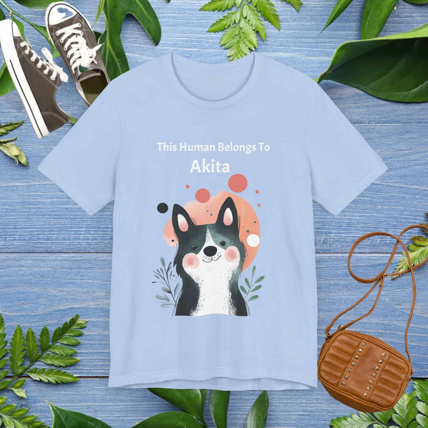 This Human Belongs To Akita T-Shirt - furevermama